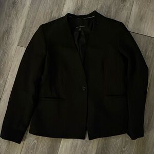 Banana Republic black collarless blazer. Size 12P.